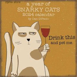 Calendar Snake and Cat Year 2024 Wall Calendar 2024 Gifts for friends family neighbors colleagues and loved ones Y240322