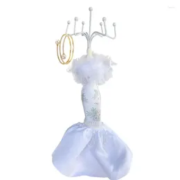 Decorative Plates Jewellery Hanger Stand Princess Dress Design Earrings Necklace Bracelet Storage Pendant Display Rack Holder