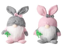 Festive Easter Gnome Plush Bunny Decorations Handmade Dolls Gifts for Kids Spring Elf Home Living Room Ornaments XBJK22029194201