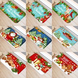 Carpets ZHENHE Christmas Design Mat Pattern Print Doormat Anti Slip Floor Carpet For Bathroom Kitchen Entrance Rugs Home Decor