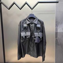 Designer PU Pu Jia Correct High Version 24SS Workwear Nylon Coat with Bowling Neck Fashion Versatile for Men and Women ZNPM