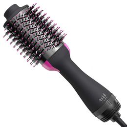 Blow Dryer: Hot Air One-step Hairdryer and Styler Volumizer for Drying Volumizing Smoothing Women Oval Barrel - Heated Hair Brush Dryer