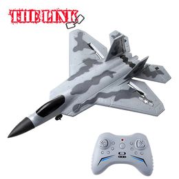 2CH4CH RC Plane Kids Toys Hightech Airplane F22 Fighter Raptor Model 24Ghz Remote Control Glider Aircraft Boys Gifts THELINK 240314