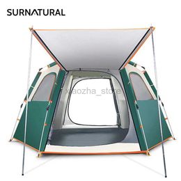 Tents and Shelters Outdoor Camping Tents Waterproof Awning Large Family Picnic Tourist House Automatic One-touch Tent for 5-8 Person Travel Reunion 240322