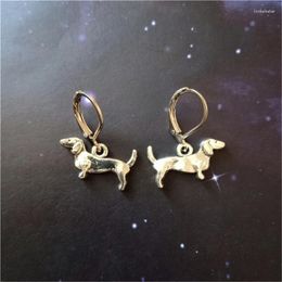 Dangle Earrings Dachshund Leverback Dog Animal Anniversary Gifts Lovers Gift Ear Clip Puncture