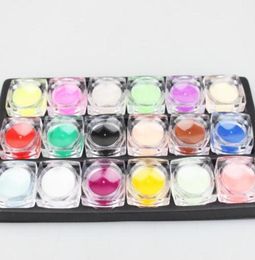 18pcslot 18 colors Carving Pattern Powder Colorful Carved Powder For Nail Art Glitte Nail Kit6466102