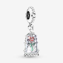 Beauty and Rose Dangle Charm Pandoras 925 Sterling Silver Luxury Jewellery Charms Set Bracelet Making charms Designer Necklace Pendant Original Box TOP Quality