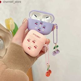 Earphone Accessories For AirPods Pro 2 3 Case cute Sweet Cherry Earphone Case airpods pro Silicone Protect airpods2 hearphone Cover airpod3Y240322