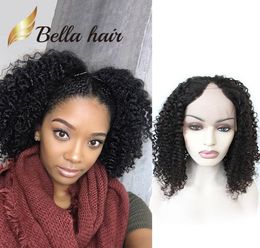 U Part Wigs Short Bob Curly Lace Wigs for Black Women Lace Front Wig Virgin Human Hair Bellahair5044742