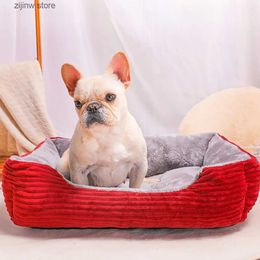 kennels pens Pet dog bed warm sofa dog mat for small medium large dogs soft pet beds washable pet beds Y240322