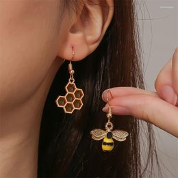 Dangle Earrings European And American Bees Beehives Insects Fashionable Personalized Orange Animal Jewelry Wholesale