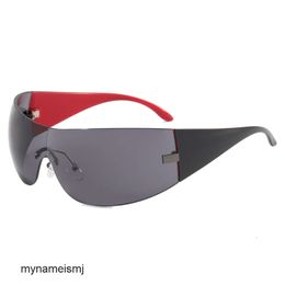 2 pcs Fashion luxury designer Concave frameless one-piece sunglasses 2023 new sports cycling sunglasses fashion trend sunglasses
