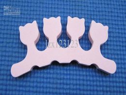 50 pcslot pinkcat Nail Art Soft Finger Toe Separator for nail care Manicure5987947