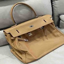Designer Bag 50cm Chaobao Super Large Capacity Luggage Womens Soft Leather Travel Limited Edition Shoulder b Have Logo