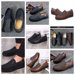 Casual Shoes GAI sneakers sports Cloth Shoes Men Single Business Classic Top Shoes Soft Sole Slipper Flat Leathers Mens Shoes Black comfort soft size 38-50