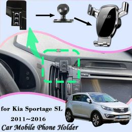 Cell Phone Mounts Holders Car Mobile Cell Stand for Kia Sportage SL Air Vent Cellphone Bracket GPS Gravity Car Mount Holder Auto Accessories 240322