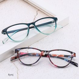 2 Pcs Fashion Luxury Designer 2023 Flat Mirror Cat Eye Frame Korean Edition Trendy Ultra Light Style Plain Face Artifact Myopia Glasses