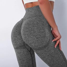 Pantaloni da donna Yoga senza cuciture effetto potenziamento allenamento collant fianchi profilo donna
