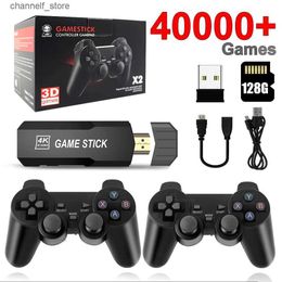 Game Controllers Joysticks GD10 Video Game Console 64G 4k HD TV Game Stick Built-in 30000+ Games Wireless Gamepad Retro Handheld Game Player for PSPY240322