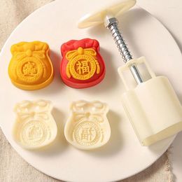 Baking Tools 50g Mooncake Stamps Blessing Bag Moulds Mung Bean Cake Moulds Cutters DIY Pastry Decoration