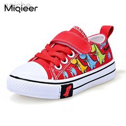 Sneakers Spring Childrens Canvas Shoes Autumn Childrens Sports Shoes Dinosaur Pattern Boys and Girls Preschool Baby Dinosaur Leisure Sports Shoes 24322