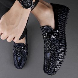 Shoes Brand Luxury Shoes Leather Fashion Loafers Classic Leather Shoes SlipOn Driving Shoes Men's Casual Moccasin Soft Sole Highend