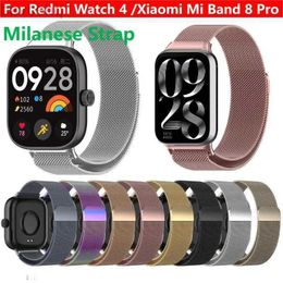 Watch Bands Stainless steel strap suitable for Redmi Watch 4 strap Milan ring magnetic bracelet suitable for Watch 8 Pro strap Watch 4 24323