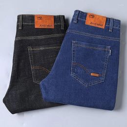 Men's Jeans High Quality Men Denim Four Season Casual Fashion Business Pants Classic Arrivals Elastic Regular Fit Cool Trousers