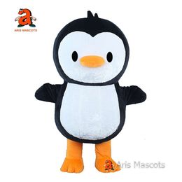Mascot Costumes 2m/2.6m Giant Iatable Penguin Costume Adult Full Body Walking Mascot Suit for Entertainment Character Fancy Dress
