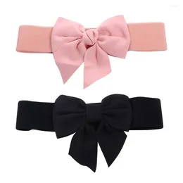 Belts Jeans For Girls Wide Side Elastic Large Bow Dress Decoration Women Waistbands Korean Belt