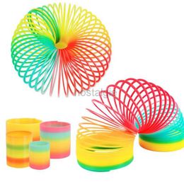 Sorting Nesting Stacking toys Rainbow Circle Fun Toy Early Development Education Folding Plastic Spring Coil Childrens Creative Magic 24323