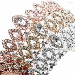 Hair Clips Women Bride Silver Colour Alloy Headband Crystal Headwear Bridal Tiara Ornaments Crown