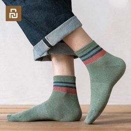 Control Youpin 5 Pairs Socks Men Spring Summer Middle Tube Cotton Socks Men's Trends Allmatch Sweat Absorbent Stocking Deodorant Socks