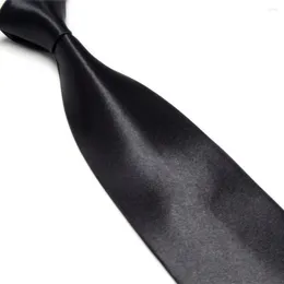 Bow Ties Solid Black Copy Silk For Man