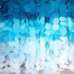 Wedding Decorations Crumpled Paper Round Pieces Pull Flower Gradient art wall