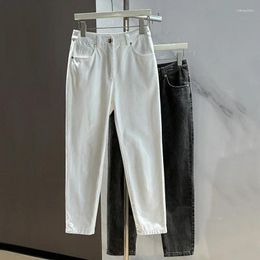 Women's Jeans 2024 Autumn Winter Women High Waist Casual Cotton Cigarette Pants