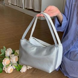 Shoulder Bags Women Simple Solid Bag Soft PU Leather Small Tote Underarm Lady Daily Casual Travel Dating Shopping Handbag