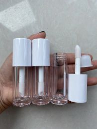 Bottles 10pcs 100pcs 6ml White CapLip Balm Vials Concealer Applicators Cosmetic Foundation Wand Tube Clear Lip Gloss Lipstick Tube