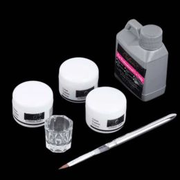 Liquids 6/set Acrylic Powder Crystal Nail Art Polymer Tips Builder Manicure Acrylic Liquid Nail Art Professional Use DIY Acrylic 3DMold