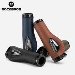 ROCKBROS Bicycle Handlebar Liquid Silicone Palm Comfortable Grip MTB Bike Rubber Antiskid Shockabsorbing Soft Cycling Grips 240318