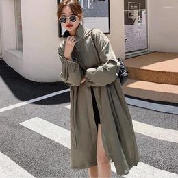 Women's Trench Coats Johnature 2024 Spring Autumn Korean Loose Casual Mid Length Windbreaker Work Fashion All Match Women