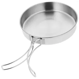 Pans Outdoor Pan Baking Non-stick Cooking Pot Omelet Utensil Camping Cookware Portable Cutlery Stainless Steel Utensils Travel