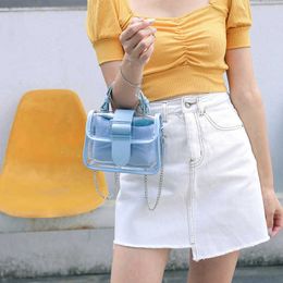 Small Chain wallet designer purses 2024 Pvc Transparent Summer Square Fashion luxury crossbody Jelly Mini Bag case waterproof quality