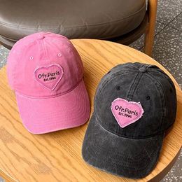 Visors Love Embroidered Baseball Cap For Women Vintage Washed Cotton Snapback Caps Outdoor Sports Visor Hats Hip Hop Gorras Para Mujer