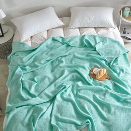 Blankets Plaid Gauze Bedroom Blanket General Nap Room Cover Throws Air-conditioning Quilt Soft And Breathable Cotton Bed