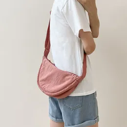 Evening Bags Fshion Large Capacity Women's Messenger Bag Simple Solid Colour Nylon Female Shoulder Casual Sports Ladies Handbag Purse