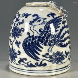 Vases Antique Kiln Porcelain Blue And White Phoenix Pattern Squeezed Water Basin Decoration StorageChinese Style