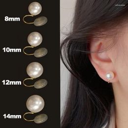 Backs Earrings Pearl Clip Earring Women Fashion French On Ear Fake Piercing Vintage Luxury Non-Piercing Jewellery Earclips