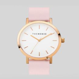 The Horse Watches Famous Luxury Women Men Watches 40mm Unisex Ladies Mens Watch Rose Gold Leather Woman Fashion Dress Wristwatch321D