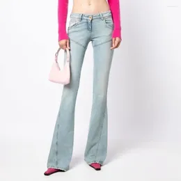 Women's Jeans 2024 Autumn Low Waist Female Street Spicy Girl Slim Fit Straight Tube Pull Floor Long Pants